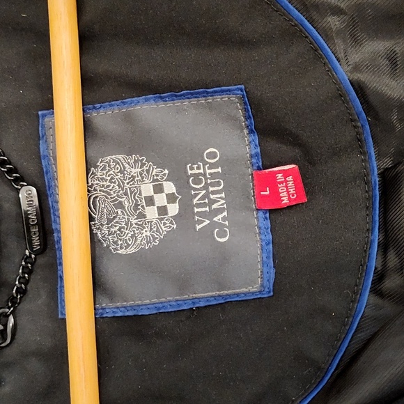 Vince Camuto Down Feather Fill Parka Faux Fur Trim Black Size Large - Picture 6 of 7